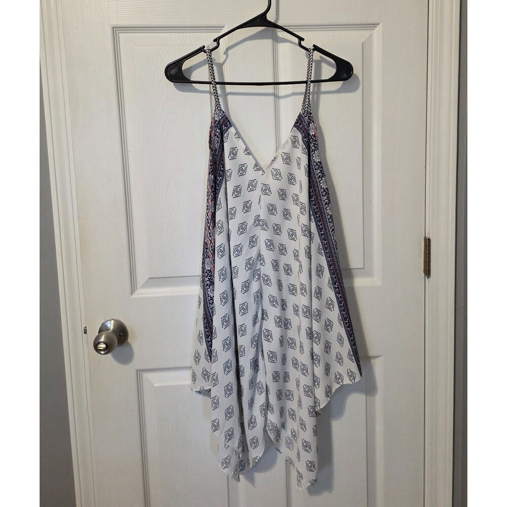 Long Gauzy Tank Top XL Long Boho With Handkerchief Hem Spaghetti Strap Maurices
